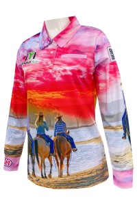 Order full sublimation custom left breast pocket three button breast tube Australia equestrian industry P1376